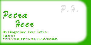 petra heer business card